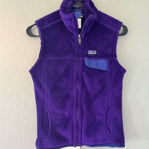 Patagonia Purple Sherpa Fleece Vest